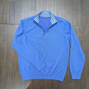 J. McLaughlin | Men's Large Blue Zip-Up Sweater